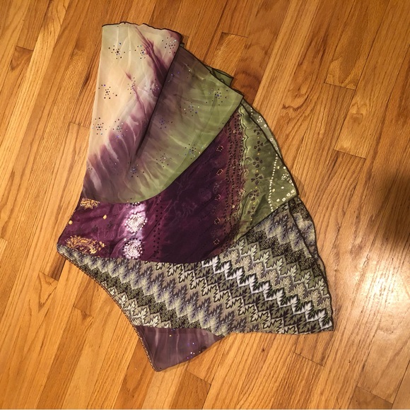 XOXO Collection Y2K Satin Patchwork Asymmetrical Mini Skirt - Picture 8 of 16